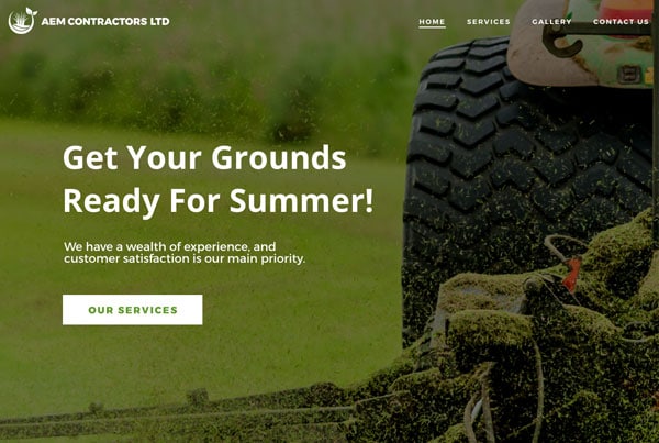 Landscaping Company Website Example